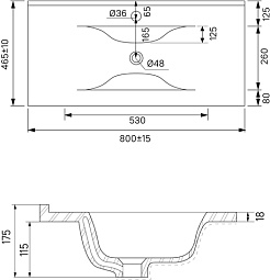Iddis Тумба с раковиной Mirro 80 (Cloud) подвесная белая/ясень шимо – фотография-6